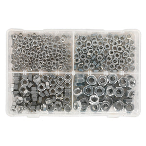 Sealey Steel Nut Assortment 370pc M5-M10 Metric