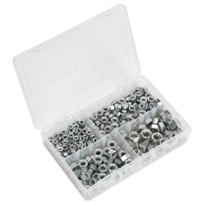 Sealey Steel Nut Assortment 320pc 1/4"-1/2"UNF