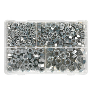 Sealey Steel Nut Assortment 320pc 1/4"-1/2"UNF