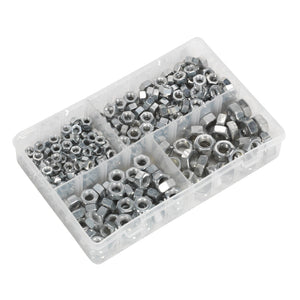 Sealey Steel Nut Assortment 320pc 1/4"-1/2"UNC