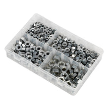 Load image into Gallery viewer, Sealey Steel Nut Assortment 320pc 1/4&quot;-1/2&quot;UNC
