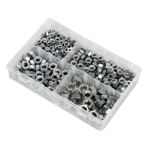 Sealey Steel Nut Assortment 320pc 1/4"-1/2"UNC