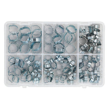 Load image into Gallery viewer, Sealey O-Clip Double Ear Assortment 140pc Zinc Plated
