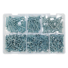 Load image into Gallery viewer, Sealey Self-Tapping Screw Assortment DIN 7982 510pc Countersunk Pozi Zinc
