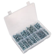 Load image into Gallery viewer, Sealey Self-Tapping Screw Assortment DIN 7981CZ 700pc Pan Head Pozi Zinc

