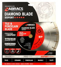 Load image into Gallery viewer, Abracs Tile &amp; Porcelain Cutting Diamond Blade 350mm x 2.6mm x 25.4mm
