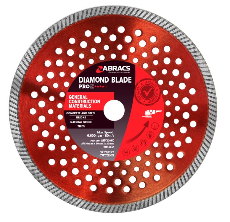 Abracs Diamond Blade 230mm x 10mm x 22mm GCM - Pro-X