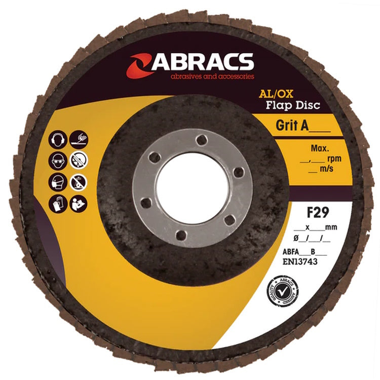 Abracs Aluminium Oxide Flap Disc 115mm x 120Grit