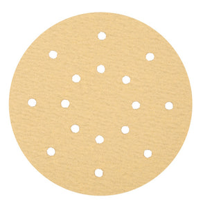 Abracs "Gold" Hook & Loop 150mm x 180Grit - 0 Hole - Pack 25