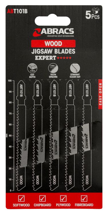 Abracs Jigsaw Blade Wood T101B (5pcs)