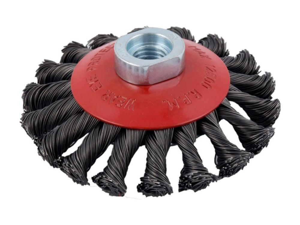 Abracs Twist Knot Bevel Wire Brush 100mm x M14