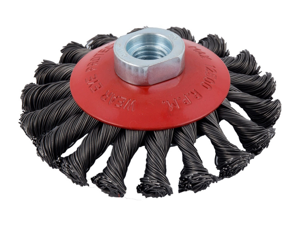 Abracs Twist Knot Bevel Wire Brush 115mm x M14