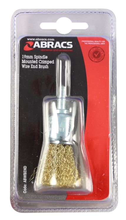 Abracs Spindle Mounted End Wire Brush 19mm