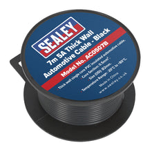 Load image into Gallery viewer, Sealey Automotive Cable Thick Wall 5A - 7M Black
