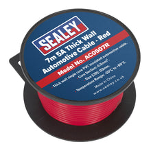 Load image into Gallery viewer, Sealey Automotive Cable Thick Wall 5A - 7M Red
