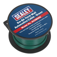 Load image into Gallery viewer, Sealey Automotive Cable Thick Wall 8A - 6M Green

