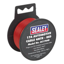 Load image into Gallery viewer, Sealey Automotive Cable Thick Wall 17A - 4M Red
