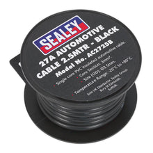 Load image into Gallery viewer, Sealey Automotive Cable Thick Wall 27A - 2.5M Black
