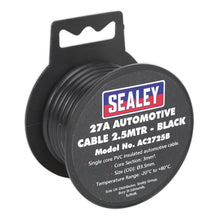 Load image into Gallery viewer, Sealey Automotive Cable Thick Wall 27A - 2.5M Black

