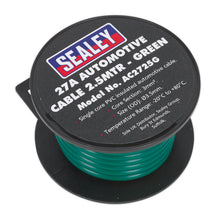 Load image into Gallery viewer, Sealey Automotive Cable Thick Wall 27A - 2.5M Green
