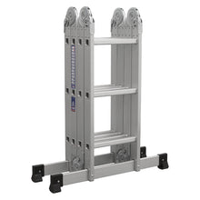 Load image into Gallery viewer, Sealey Aluminium Folding Platform Ladder 4-Way EN 131
