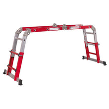Load image into Gallery viewer, Sealey Aluminium Multipurpose Ladder EN 131 Adjustable Height
