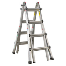 Load image into Gallery viewer, Sealey Aluminium Telescopic Ladder 4-Way EN 131 Adjustable Height
