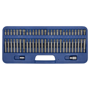 Sealey Security TRX-Star*/Hex/Ribe/Spline Bit Set 56pc 3/8" & 1/2" Sq Drive (Premier)