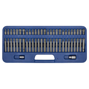 Sealey Security TRX-Star*/Hex/Ribe/Spline Bit Set 56pc 3/8" & 1/2" Sq Drive (Premier)