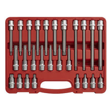 Load image into Gallery viewer, Sealey Spline Socket Bit Set 26pc 1/2&quot; Drive (Premier)
