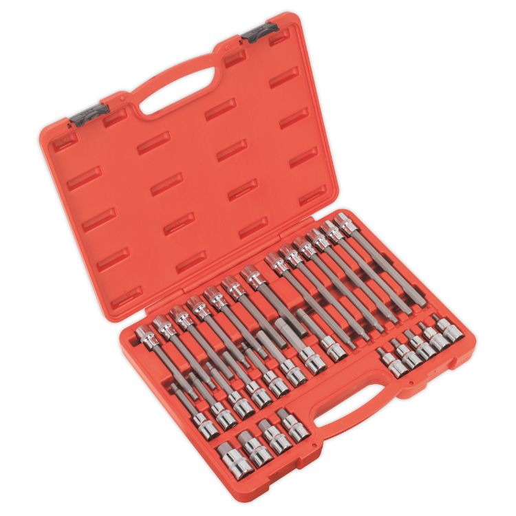 Sealey Hex Socket Bit Set 30pc 1/2
