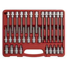 Load image into Gallery viewer, Sealey Hex Socket Bit Set 30pc 1/2&quot; Sq Drive (Premier)
