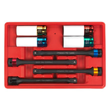 Load image into Gallery viewer, Sealey Torque Stick &amp; Aluminium Wheel Impact Socket Set 8pc 1/2&quot; Drive
