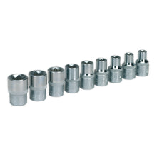 Load image into Gallery viewer, Sealey TRX-Star* Female Socket Set 9pc 1/2&quot; Drive E10-E24 (Premier)
