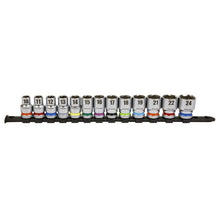 Load image into Gallery viewer, Sealey Socket Set 13pc 1/2&quot; Drive 6pt WallDrive Metric (Premier)
