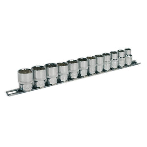 Sealey Socket Set 12pc 3/8" Drive 12pt WallDrive Metric (Premier)