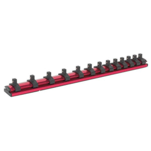 Sealey Socket Retaining Rail Magnetic 1/4" Drive 13 Clips (Premier)