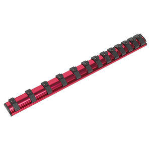 Sealey Socket Retaining Rail Magnetic 1/4" Drive 13 Clips (Premier)