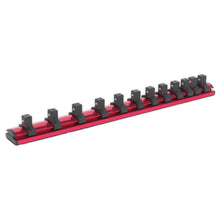 Load image into Gallery viewer, Sealey Socket Retaining Rail Magnetic 3/8&quot; Drive 12 Clips (Premier)
