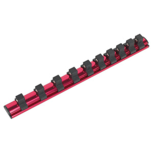 Sealey Socket Retaining Rail Magnetic 1/2" Drive 10 Clips (Premier)