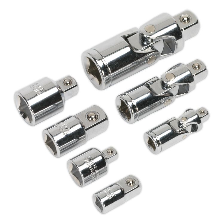 Sealey Universal Joint & Socket Adaptor Set 7pc 1/4