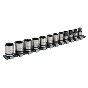 Sealey Socket Set 12pc 3/8" Drive Lock-On 6pt Metric - Black Series (Premier)
