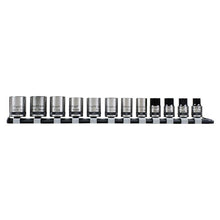 Load image into Gallery viewer, Sealey Socket Set 12pc 3/8&quot; Drive Lock-On 6pt Metric - Black Series (Premier)
