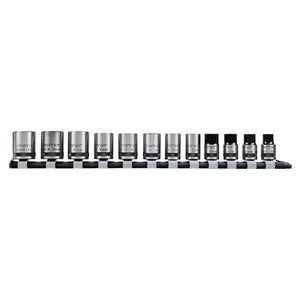 Sealey Socket Set 12pc 3/8" Drive Lock-On 6pt Metric - Black Series (Premier)