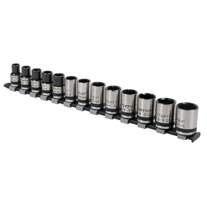 Sealey Socket Set 13pc 1/2" Drive Lock-On 6pt Metric - Black Series (Premier)