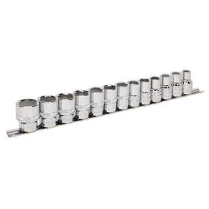 Sealey Socket Set 13pc 1/2" Drive Lock-On 6pt Metric (Premier)