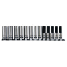 Load image into Gallery viewer, Sealey Socket Set 13pc 1/2&quot; Drive Deep Lock-On 6pt Metric - Black Series (Premier)
