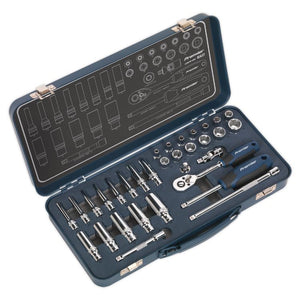 Sealey Socket Set 32pc 1/4" Drive Lock-On 6pt Metric (Premier)