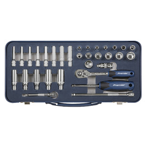 Sealey Socket Set 32pc 1/4" Drive Lock-On 6pt Metric (Premier)