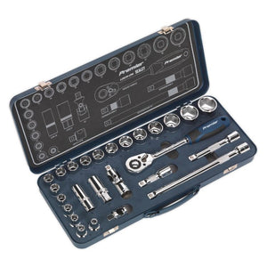 Sealey Socket Set 26pc 1/2" Drive Lock-On 6pt Metric (Premier)